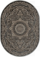 Ковер Dolce D415 dark grey овал