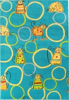 Детский палас Funky Felin turquoise