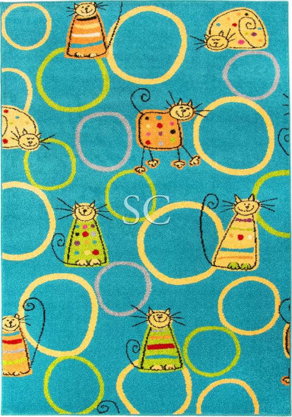 Детский палас Funky Felin turquoise